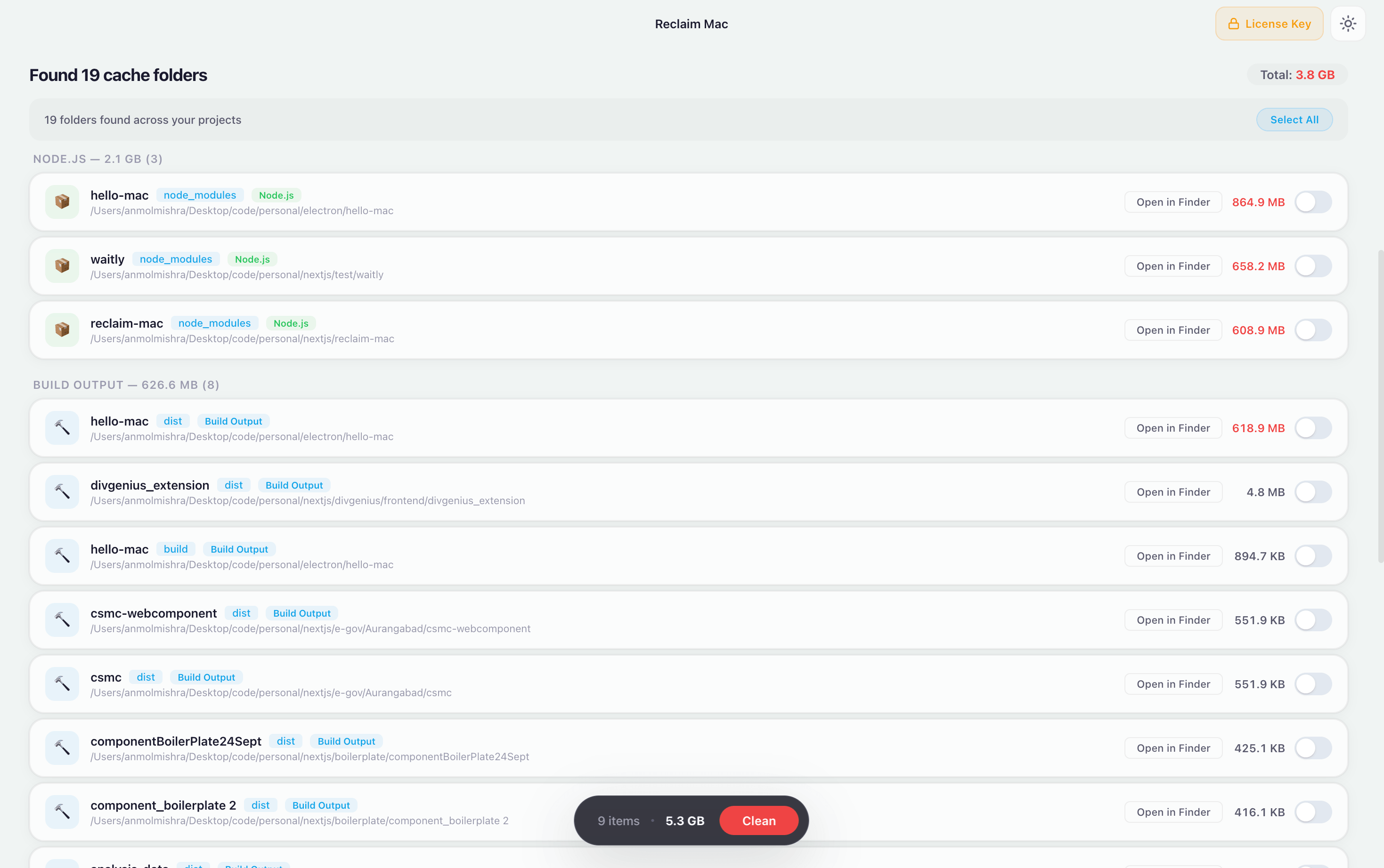 Feature showcase